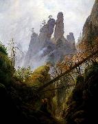 Caspar David Friedrich Rocky Ravine oil